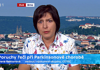 Prof. Irena Rektorová for Czech Television: A non-invasive brain stimulation  can help patients with Parkinson's disease