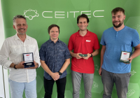 The CEITEC and FabLab team received medals for the production of protective shields during the pandemic